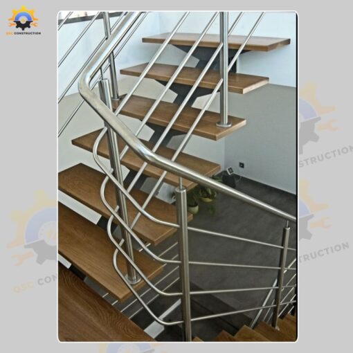 Mẫu cầu thang inox QSC INOXSTAIRS-13