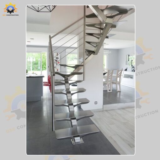 Mẫu cầu thang inox QSC INOXSTAIRS-18