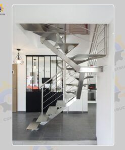 Mẫu cầu thang inox QSC INOXSTAIRS-19