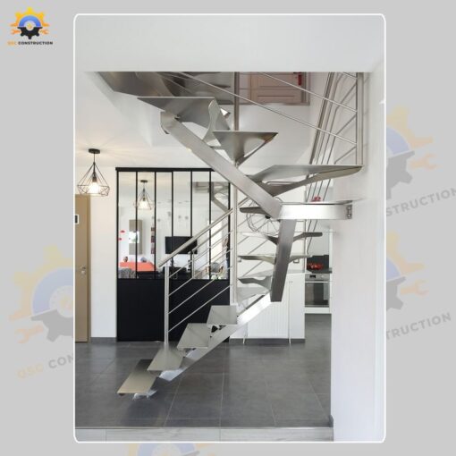 Mẫu cầu thang inox QSC INOXSTAIRS-19