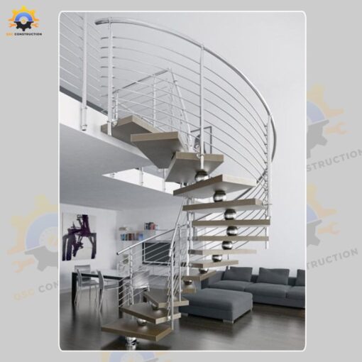 Mẫu cầu thang inox QSC INOXSTAIRS-37