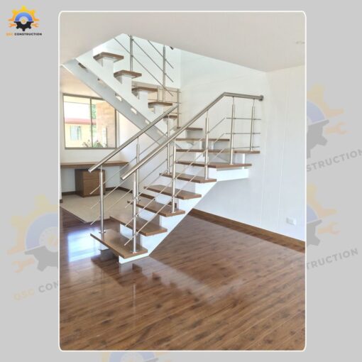 Mẫu cầu thang inox QSC INOXSTAIRS-05