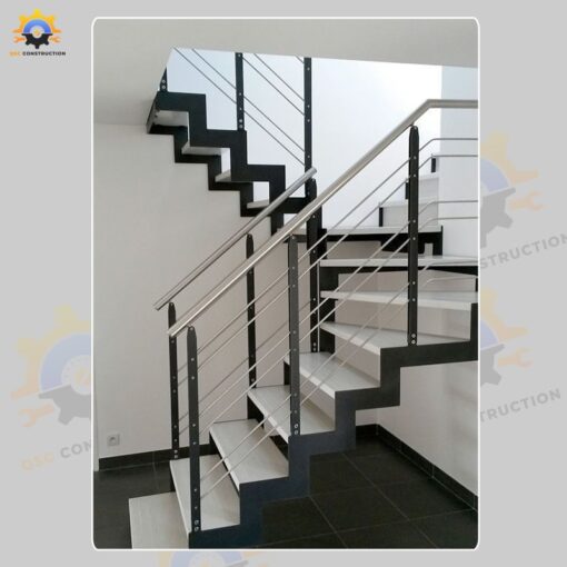Mẫu cầu thang inox QSC INOXSTAIRS-07