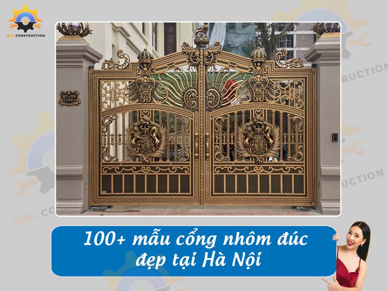 Báo giá 100 mẫu cổng nhôm đúc đẹp, hiện đại tại Hà Nội