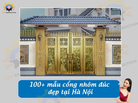 Báo giá 100 mẫu cổng nhôm đúc đẹp, hiện đại tại Hà Nội