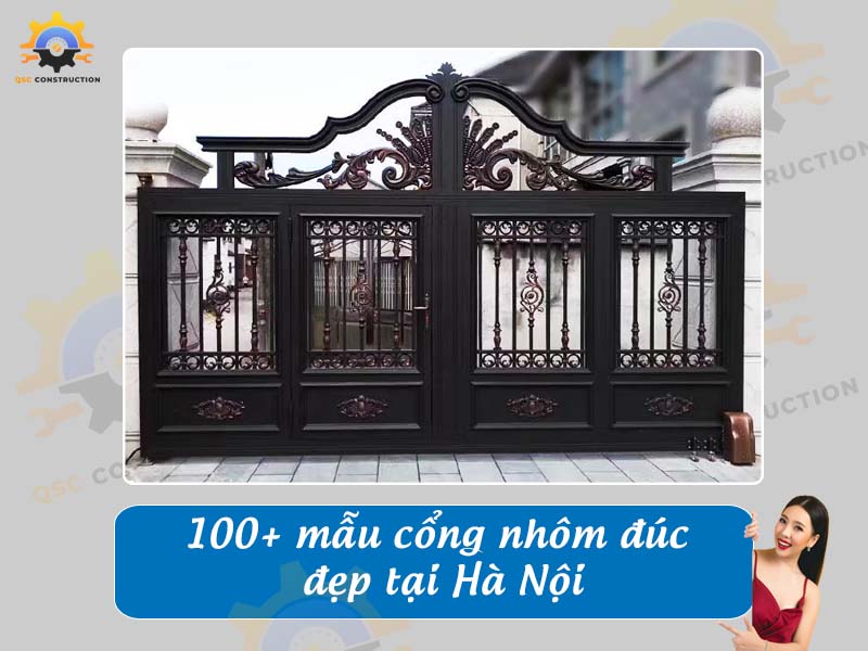 Báo giá 100 mẫu cổng nhôm đúc đẹp, hiện đại tại Hà Nội