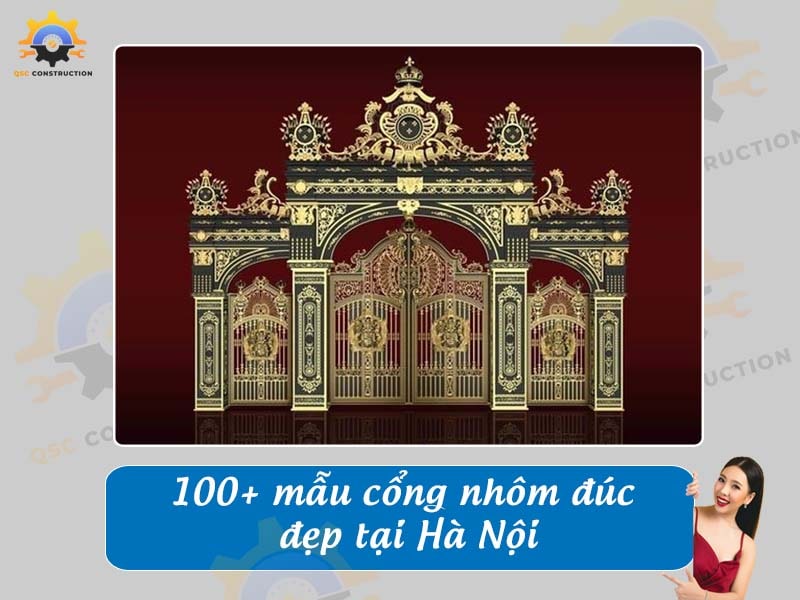 Báo giá 100 mẫu cổng nhôm đúc đẹp, hiện đại tại Hà Nội