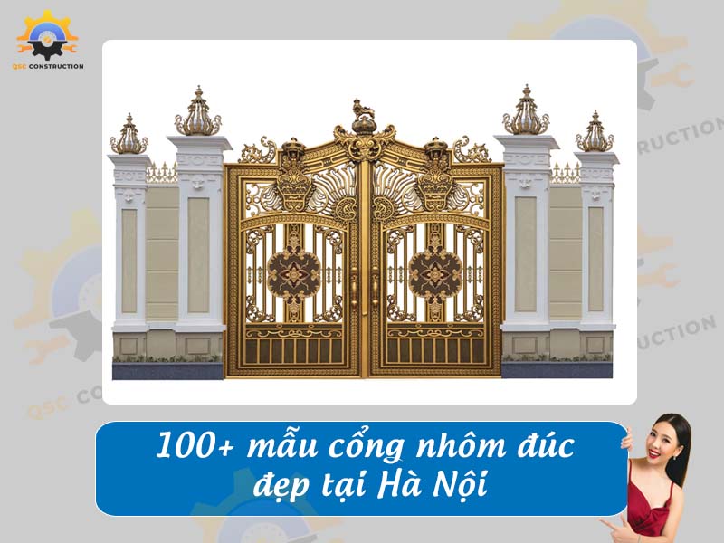 Báo giá 100 mẫu cổng nhôm đúc đẹp, hiện đại tại Hà Nội