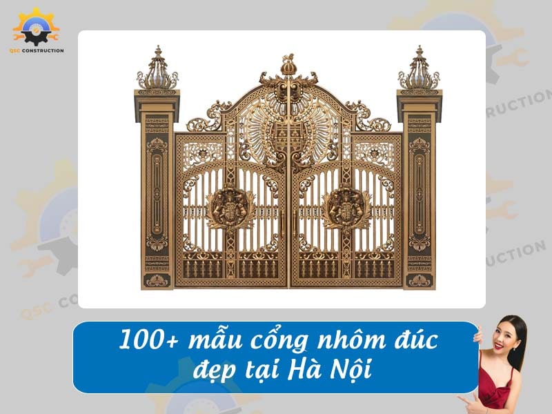 Báo giá 100 mẫu cổng nhôm đúc đẹp, hiện đại tại Hà Nội